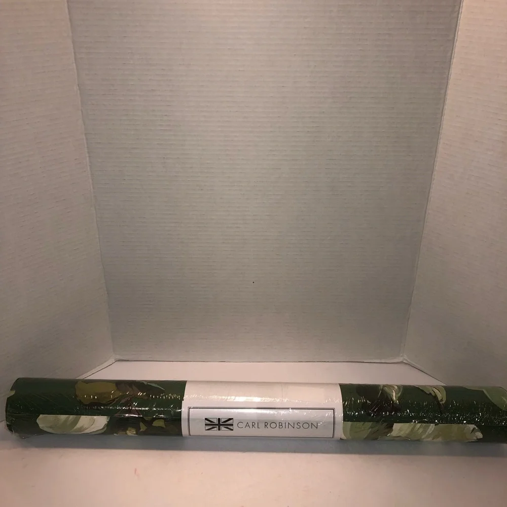 New Anthropologie Carl Robinson Sherbourn Green Magnolia Floral Vinyl Wallpaper